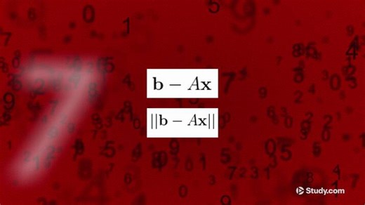 Normal Equations Approach - Video | Study.com