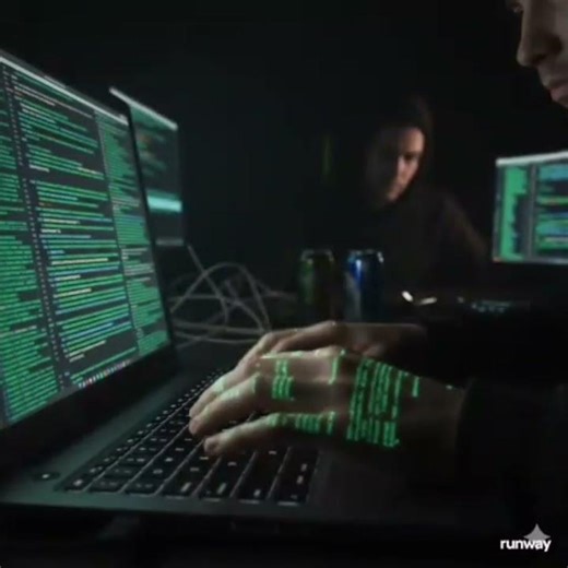 the hacker typing