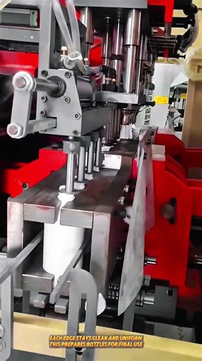 Automatic Bottle Flash Trimming Machine Cuts Plastic Excess After Blow Molding #machine #cutting