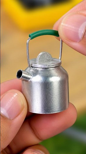 DIY Miniature Coffee Kettle for Barbie ☕ How to #shorts #craft #diy #youtubeshorts #CraftyLicious