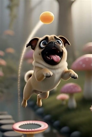 “Puggy’s Magical Mysterious Treat! 🐾✨”#puggy #anime #cutepug #shorts #puganimation #funnyanimals
