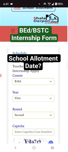 BEd Internship Form Last Date 2026 || BEd internship School Allotment Kab Hogi? #bedinternship #bstc