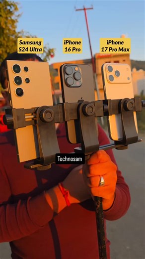 2.9K views · 6K reactions | Samsung Galaxy S24 Ultra VS iPhone 16 Pro VS iPhone 17 Pro Max Camera Zoom Test  | Sam Khan | Facebook