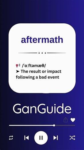 C1 English Word: AFTERMATH | Meaning & Pronunciation