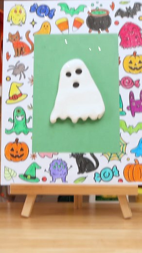 Make your Halloween party even more spooky with DIY 3D ghost portraits! Grab some Crayola Model Magic to sculpt your ghostly figure, then glue it onto the printable coloring page for a hauntingly fun backdrop. Add pops of color with Supertips markers to bring your ghost scene to life! Perfect for party decor or a festive craft night. Find the printable coloring sheet here: https://www.crayola.com/free-coloring-pages/print/halloween-icons-coloring-page | Crayola