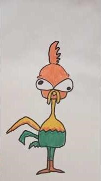 Cute Chicken Cartoon Drawing 🐔✨. #chickendrawing#shorts #art #artshorts