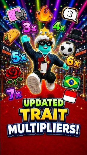 ALL TRAIT MULTIPLIERS #roblox #stealabrainrot #rblxedit