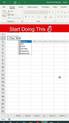 Excel Formula Hack You Must Learn! 🚀 | Excel Tips & Tricks #Shorts