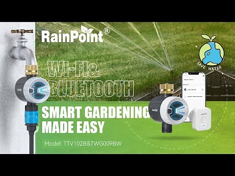 #RainPoint | High-Tech 🌐🔵 Smart Plant Care: App-Controlled Water Timer with Wi-Fi & Bluetooth! 📱🌿💦"