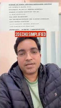 2D Echo Report Reading simplified, Dr Sushil Dubey