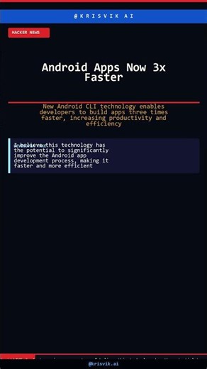 Android CLI: 3x Faster Apps #Shorts