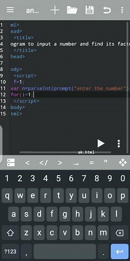 Program to find factorial of a number in JavaScript #coding #javascript #code ....