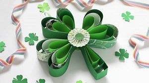 43K views · 244 reactions | All you need to make this cute shamrock is paper and hot glue! Use it as a wreath or hang it inside a picture frame for an easy St. Patrick's Day decoration. Get the full written instructions here: https://www.thecraftpatchblog.com/paper-shamrock-wreath/ | The Craft Patch | Facebook