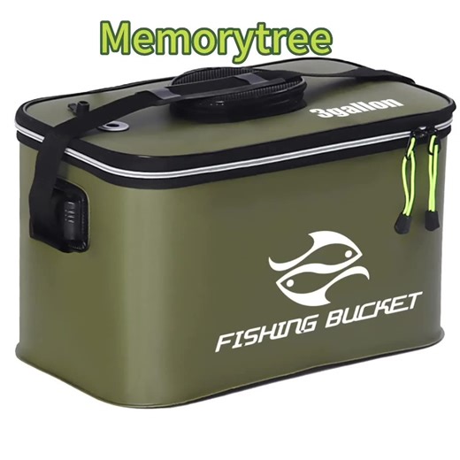 Collapsible Foldable Fish Bucket Live Fish Container Multi-Functional Fish Live Lures Bucket Outdoor EVA Fishing Box for Fishing