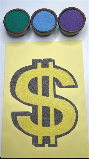 Dollar Sand Art 💰 #shorts #sandart #sandpainting #satisfying #relaxing #asmr #youtubeshorts #dollar