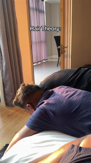 Hair theory 101: we found a cheat code to not upset our hair and still power so #hair #hairtheory #fyp #viral #blowthisup