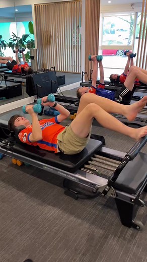2.7K views · 14 reactions | Our Blackwood studio are proud to be sponsors of the Sturt Lions Football Club ⚽️ Watch the team pop by for a session to complement their training routine. | KX Pilates | Facebook