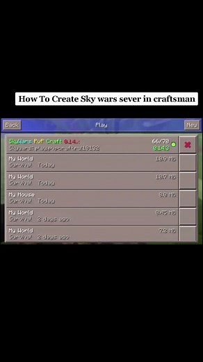 How to Create a Sky Wars Server in Craftsman