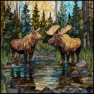 Male and Female Moose Ceramic Art Tile Woodland Hard Bull and Cow Moose Nature Decor Gift for Nature Lover Wall Art Alaska Outdoors - Etsy