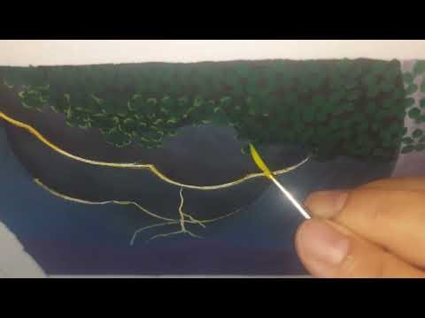 Defining the Kadam tree — shaping its depth, flow, and presence stroke by stroke.