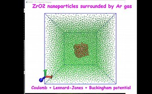 GROMACS中同时使用LJ和Buckingham势模拟Ar气体中的ZrO2纳米粒子