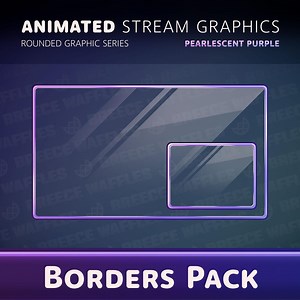 Borders Pack - Stream Package for TWITCH - Rounded Graphic - Animated Borders - Pearlescent Purple - Etsy Canada