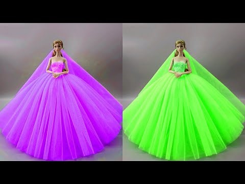 Barbie Doll Makeover Transformation👗💞DIY Miniature Ideas for Barbie Wig, Dress, Faceup and More