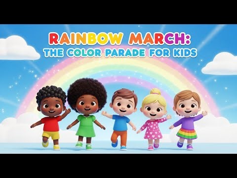 Rainbow March | The Color Parade for Kids (Ages 2-6) 🌟| Shining Stars Kids TV Official
