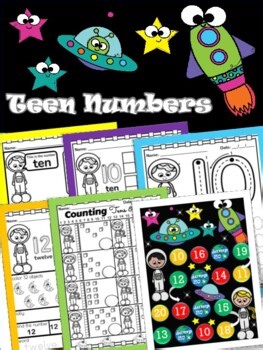 Numbers 1 to 20 Counting Practice Worksheets Teen Number Sense Kindergarten Math