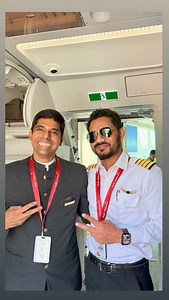 7K views · 293 reactions | Flight deck and cabin — two teams, one journey.. Flying with friends is always fun. . . #crewlife #flightattendant #trending #pilotlife #aviator_vinay . . [crew , flight , airplane , Airbus , friends , flying , teamwork , crew mates , good company , good vibes , flightdeck , cabin , aviation , aviation lovers ] | aviator_vinay | Facebook