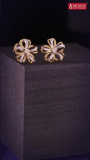9KT Gold Earrings | Senco Gold And Diamonds