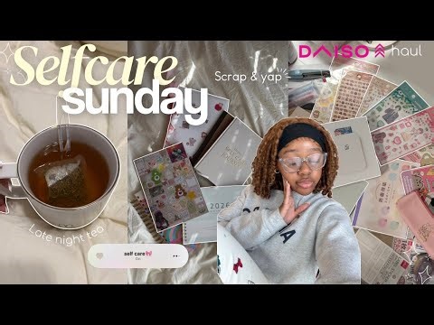 Selfcare Sunday ✮⋆˙ 🧺🧴| treating myself, journal ecosystem, daiso haul, & organizing