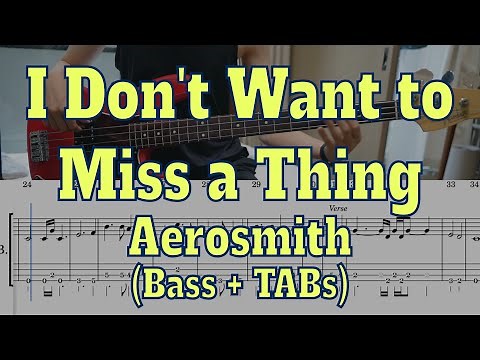 Aerosmith - I Don't Want to Miss a Thing(Bass cover + Tabs)