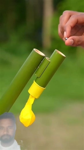 Bamboo Diy Slingshot Creation With Bamboo Tube And Spoon #bamboo #diycraft #slingshot #bambooart
