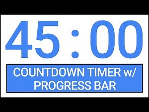 45 min Countdown Timer w/ Progress Bar #Timer #Countdown