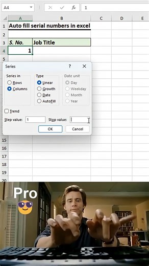 Auto Fill Serial Number in Excel 🔢🔥 | Easy Trick!