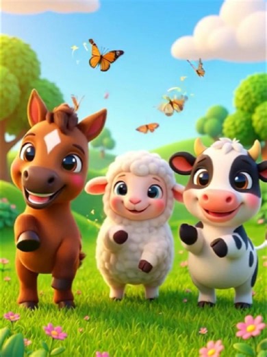 Horse Sheep Cow Cute Animals Farm #friendsofrecess #kidsvideo #forkids #childrensong #infantil #cancionesinfantiles #pourenfant #kidssong #fokids