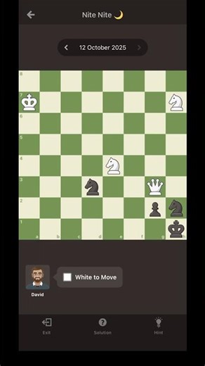 Solving daily puzzle 12-10-25 #chess