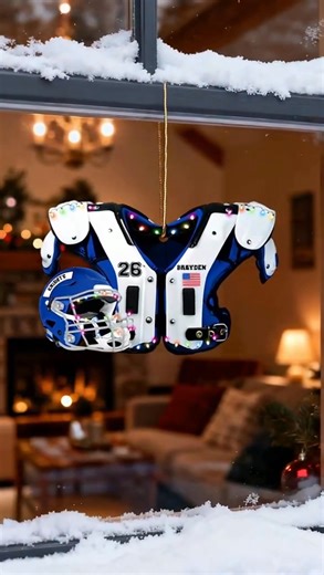 Game on!  Personalize this helmet & pads ornament for the ultimate football fan. ❤️ Order here: bakven.com/251028-2 | Bakven | Facebook