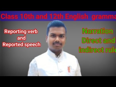 Narration (Direct and indirect narration)class 10th and 12th