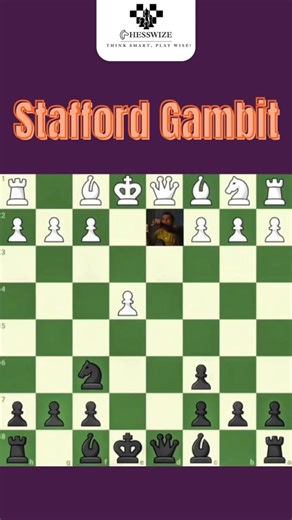 Chesswize on Instagram: "Stafford strikes . . #StaffordGambit #ChessTrap #ChessWize #QuickTactics #SmartMoves"