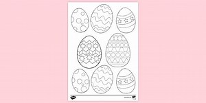 Easter Egg Printable Colouring Page