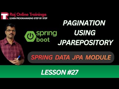 Pagination Using JpaRepository in Spring Data JPA | Spring Framework and Spring Boot FULL COURSE