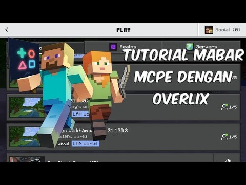 Tutorial Mabar Minecraft Bedrock/MCPE Dengan Overlix Pengganti Omlet Arcade