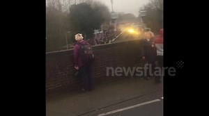 'Exploding' train tracks at New Eltham station, UK