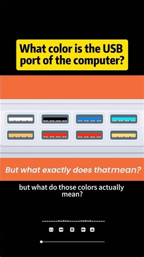 What color is the USB port of the computer #knowledge #science