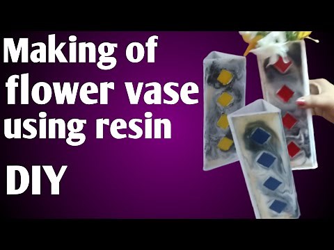 how to make flower vase using epoxy resin very easily. DIY flower vase resin.