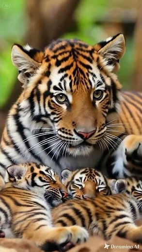 Watch This Adorable Tiger Cub & Kitten Bond! 🥰