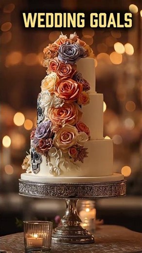 Stunning Sugar Skull Cake Art 💀🌹 #shorts