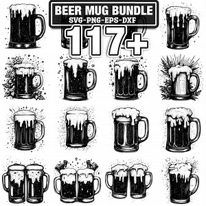 117  Beer Mug Svg, Png, Dxf, Eps Designs Bundle | Instant Digital Download - Etsy